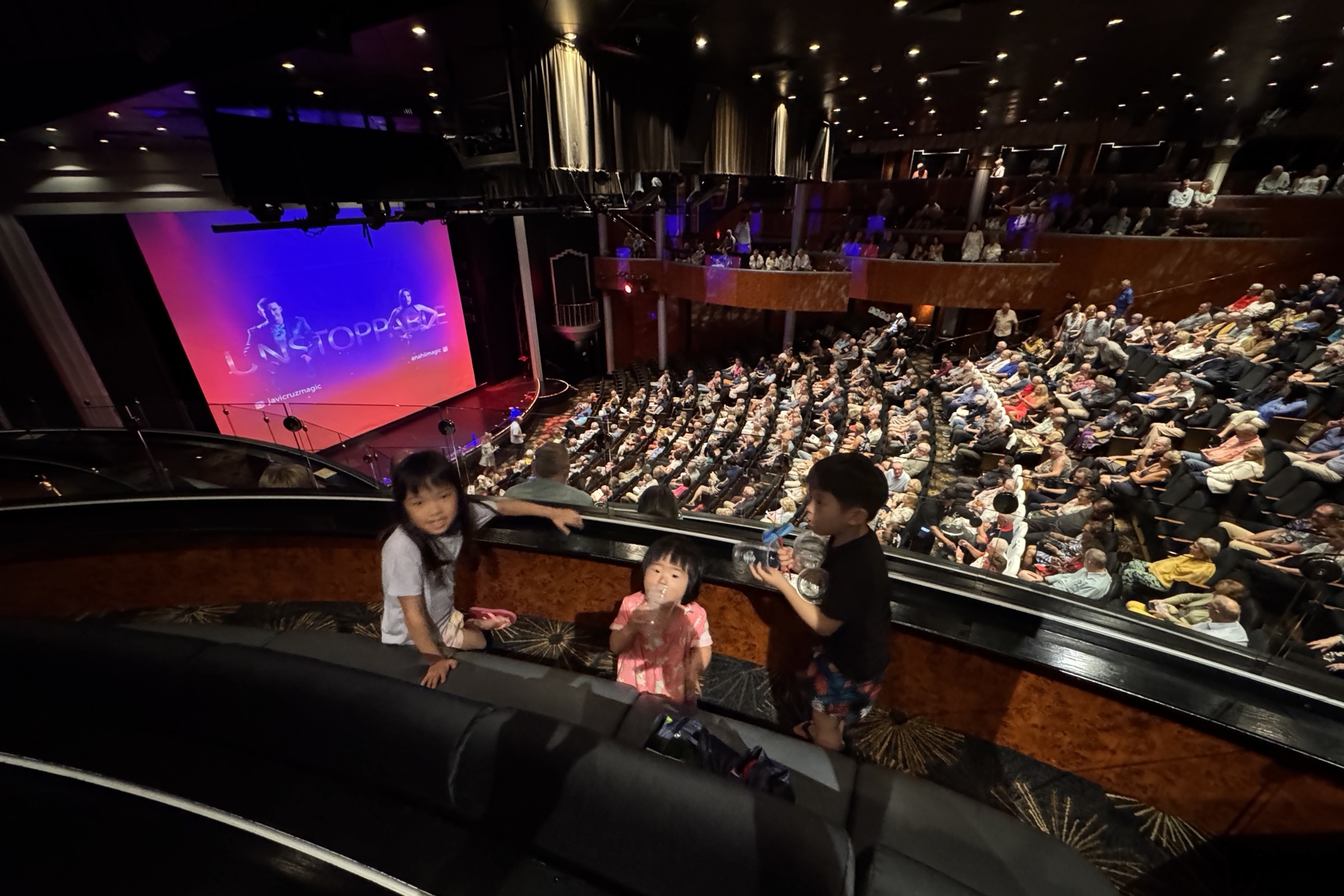 A show on board the cruise ship
