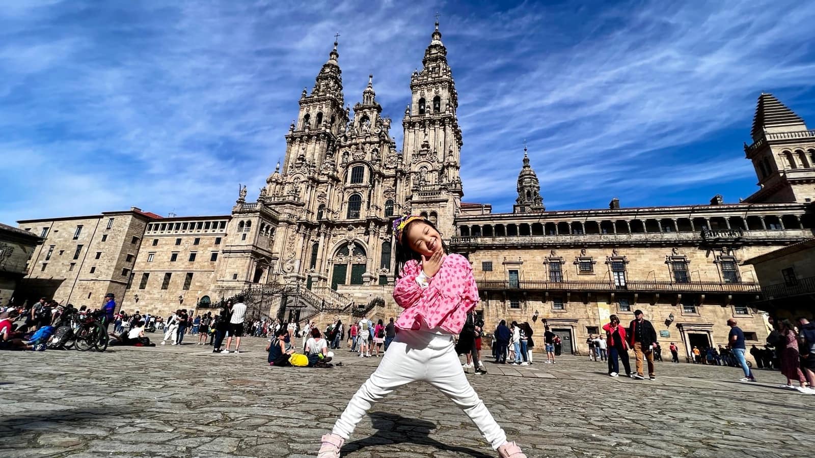 The cathedral square in Santiago de Compostela
