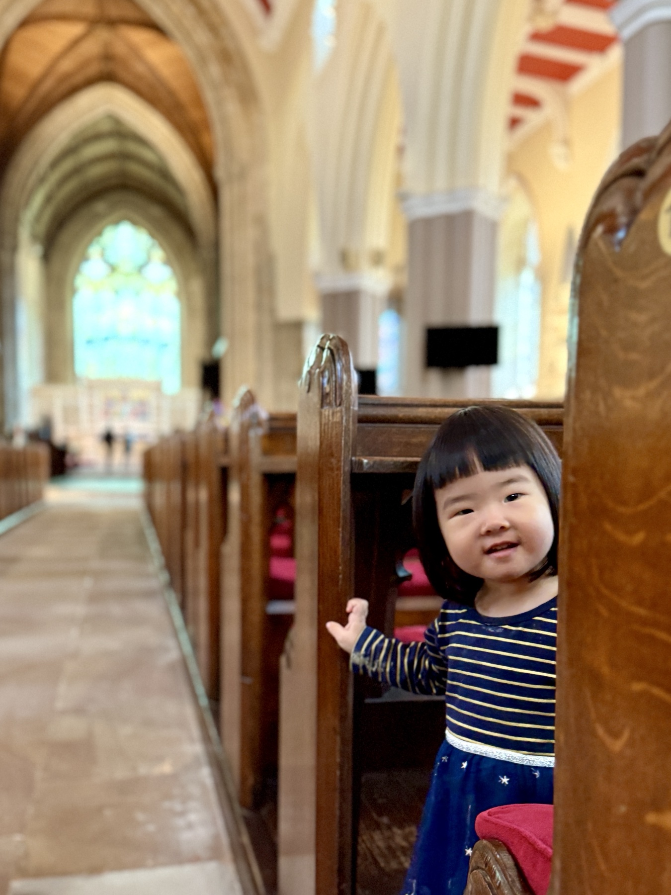 Claire looking out in St Patrick's Cathedral