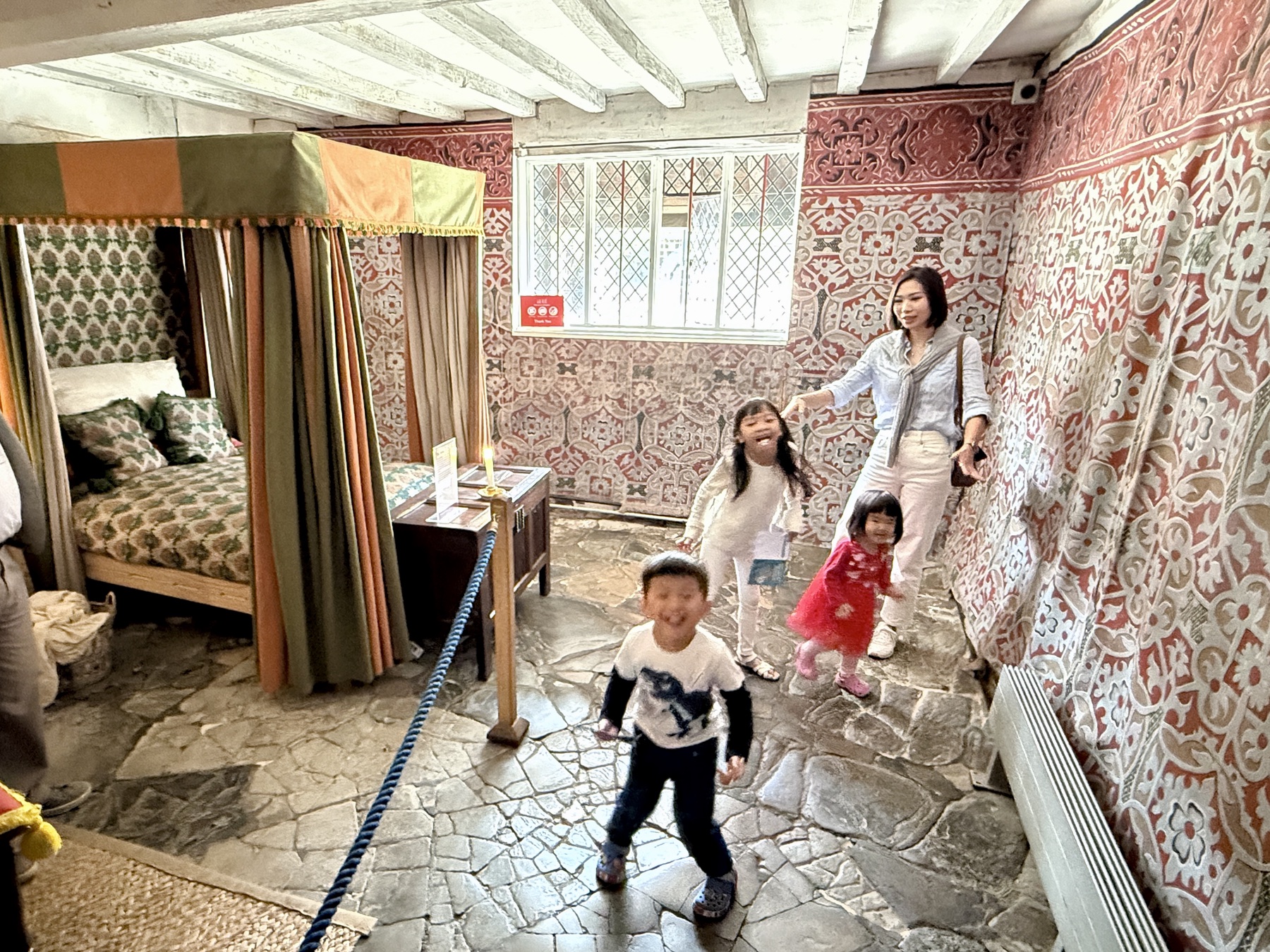The children inside Shakespeare's house