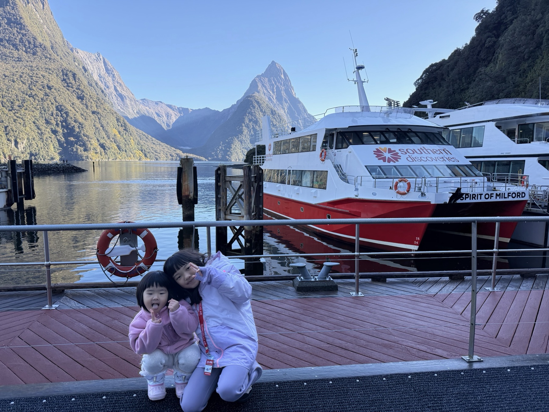 Cruise boat on Milford Sound