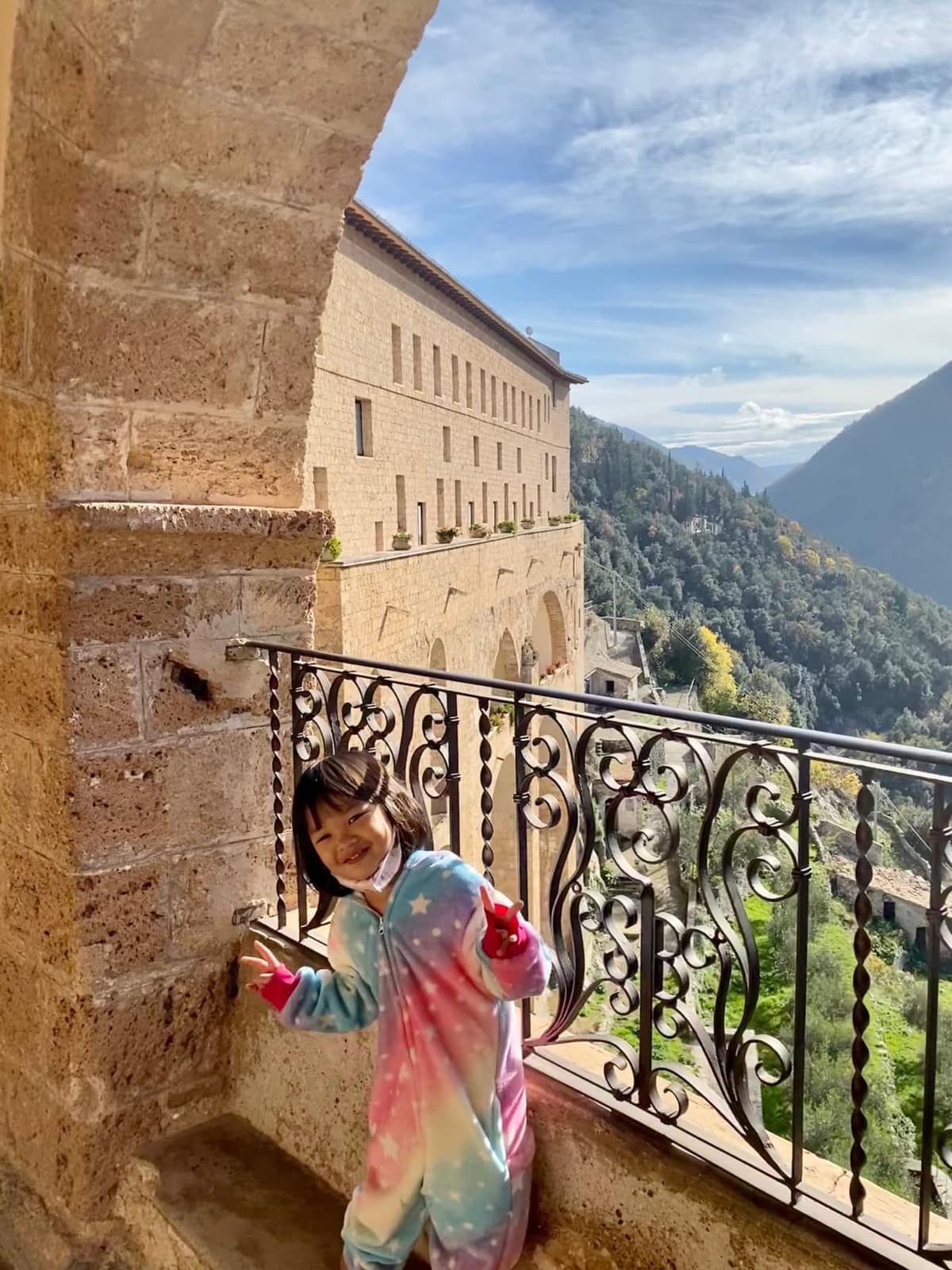Sophie at the Monastery of Saint Benedict in Subiaco