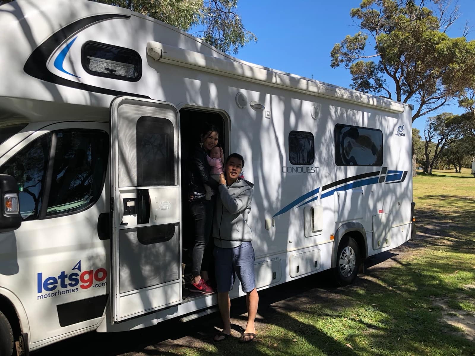 Motorhome at a campsite in Western Australia