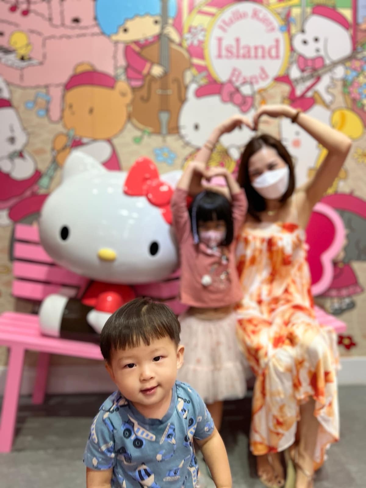 Children at Hello Kitty Island, a character museum on Jeju