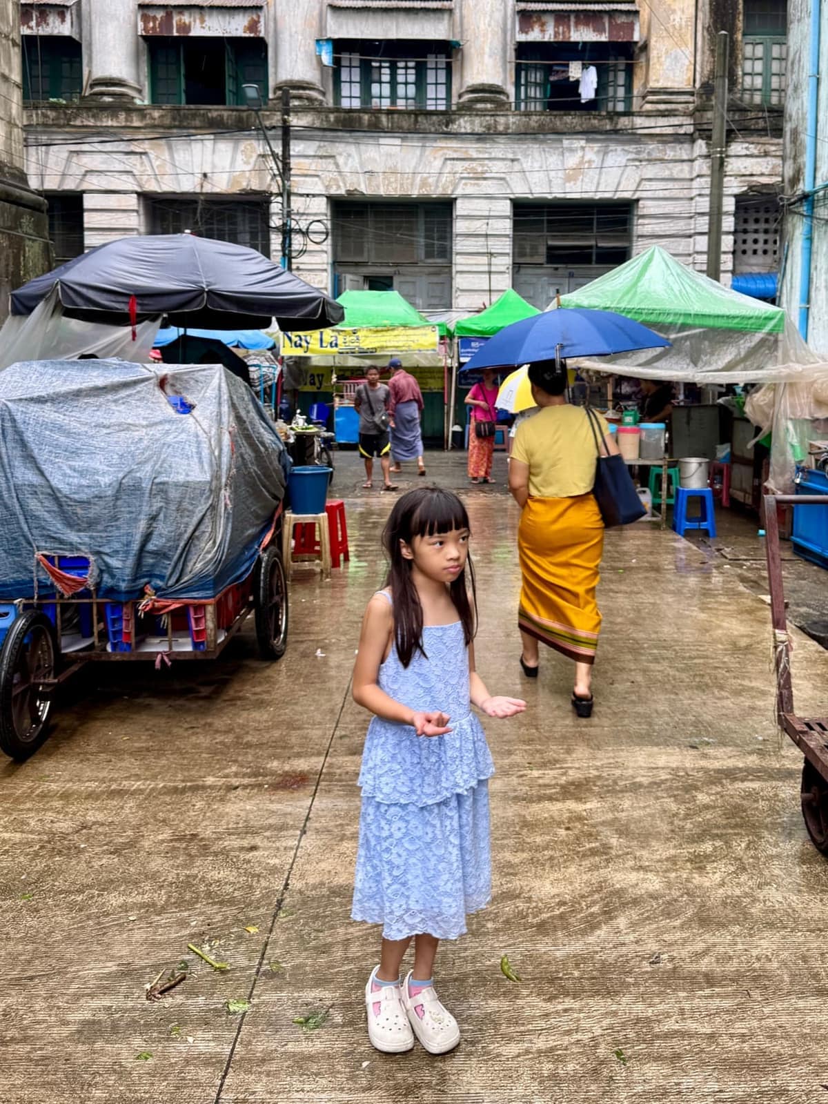 Sophie standing in a Yangon street